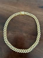 Cuban Link Ketting Goudkleur – Iced Out – 55 cm – Nieuw, Sieraden, Tassen en Uiterlijk, Kettingen, Ophalen of Verzenden, Nieuw