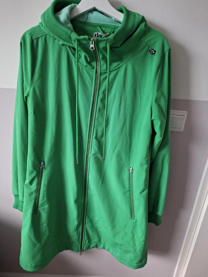 Mooie groene softshell jas/parka van Danefae draagmt 38/40!, Kleding | Dames, Jassen | Zomer, Zo goed als nieuw, Maat 38/40 (M)