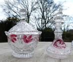 Hofbauer Crystal Byrdes Collection Karaf + Bonbon + Ringen, Antiek en Kunst, Antiek | Glas en Kristal, Ophalen of Verzenden