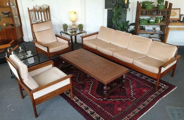 Leolux 115 Harry de Groot bankstel izgs vintage zithoek 60s, Huis en Inrichting, Banken | Complete zithoeken, Hout, Stof, Ophalen