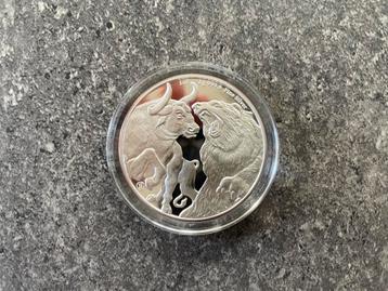 Tokelau 2022 Bull & Bear Zilver beschikbaar voor biedingen