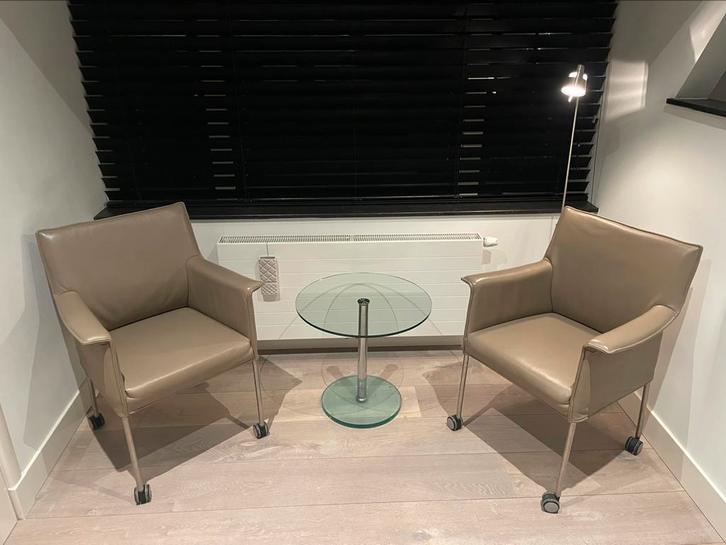 Design On Stock Gola verrijdbare eetkamerstoelen, Huis en Inrichting, Stoelen, Zo goed als nieuw, Twee, Leer, Overige kleuren