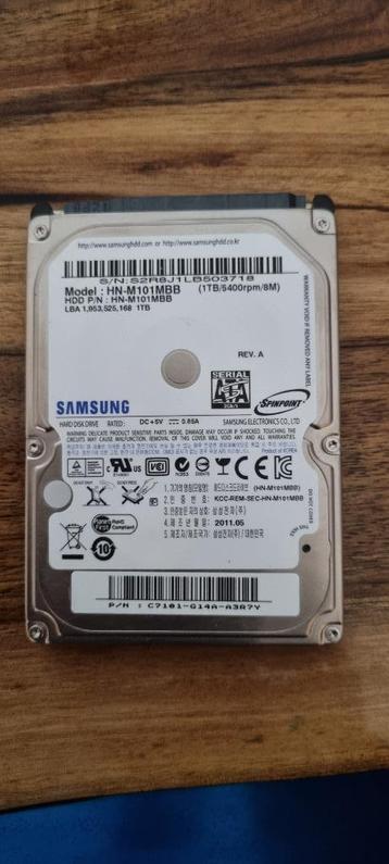 Samsung interne harde schijf 1TB beschikbaar voor biedingen