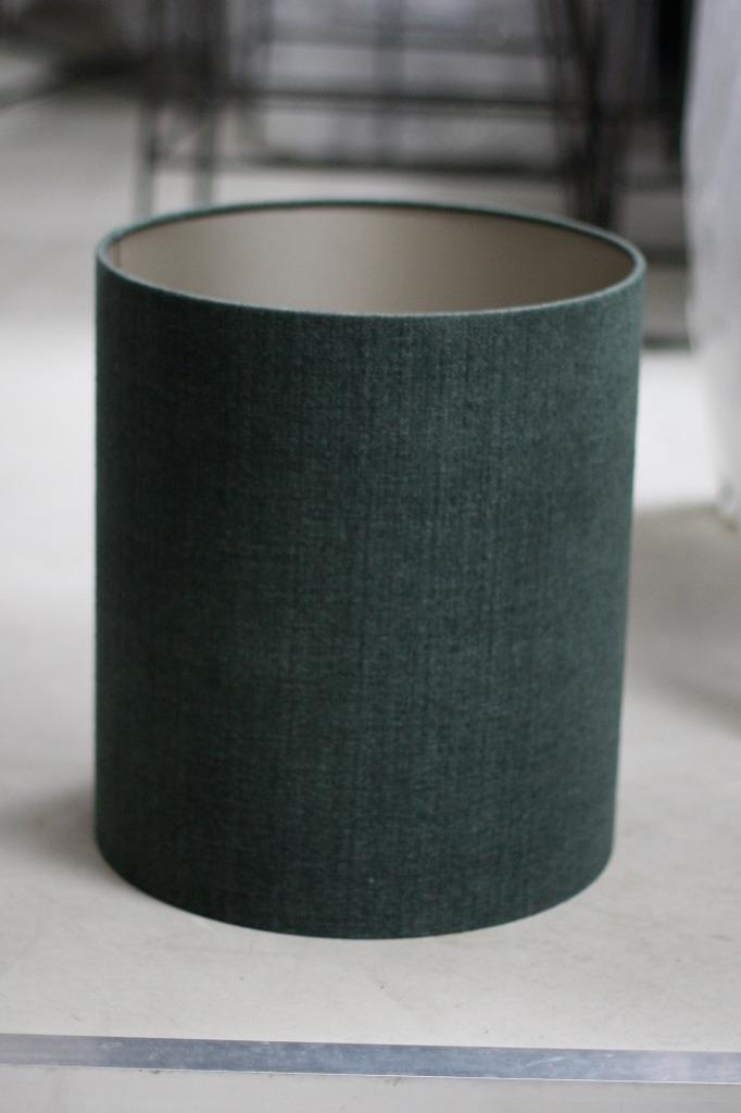 2x ronde lampenkap Emerald Light & Living stof groen Ø35x40, Huis en Inrichting, Lampen | Lampenkappen, Zo goed als nieuw, 25 tot 50 cm