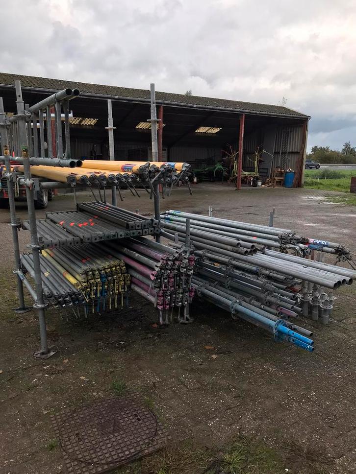 Allround stalen steiger layher afix ringscaf, Doe-het-zelf en Verbouw, Steigers, Gebruikt, Gevelsteiger, 5 meter of hoger, Ophalen of Verzenden