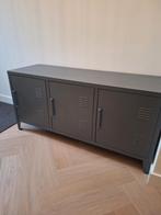Grijze locker kast / TV meubel, Ophalen, Gebruikt, 100 tot 150 cm, Minder dan 100 cm