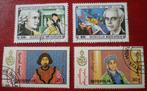 Mongolië / Mongolia - 4x Personen - Mozart / Bartok, Postzegels en Munten, Verzenden, Gestempeld, Centraal-Azië