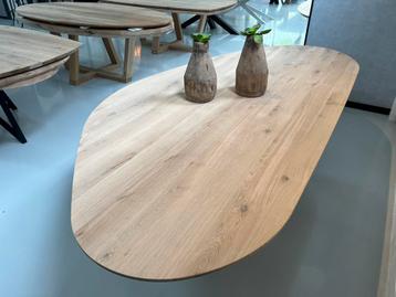 Massief eiken organische eettafels 170 - 230cm kiezel tafels beschikbaar voor biedingen