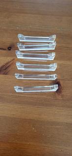 6 Kristallen messenleggers, Antiek en Kunst, Antiek | Glas en Kristal, Ophalen of Verzenden