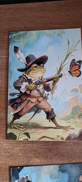 Anzichtkaarten kaarten dieren kikker beroepen, Antiek en Kunst, Kunst | Overige Kunst, Ophalen of Verzenden