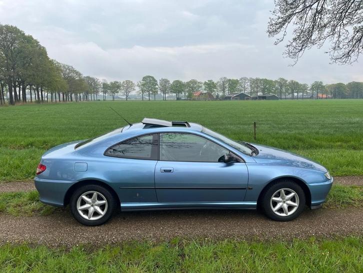 Peugeot 406 2.0 Coupe AUT 1998 Blauw, Auto's, Peugeot, Particulier, Cruise Control, Lederen bekleding, Metallic lak, Open dak