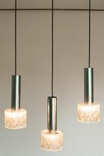 Vintage frosted glass lampen, Jakobsson - J.T. Kalmar stijl, Ophalen of Verzenden, Gebruikt, Glas, Minder dan 50 cm