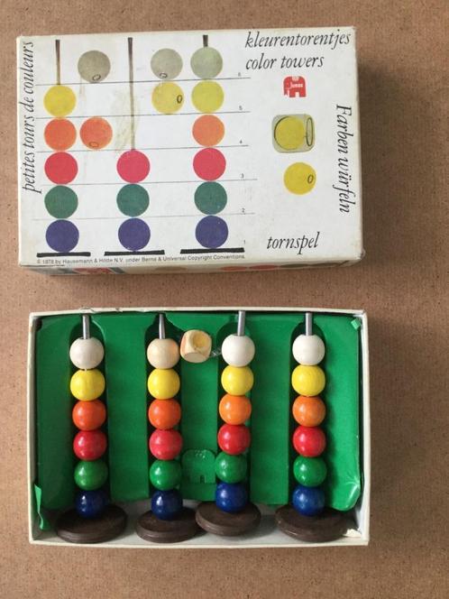 Kleurentorentjes – Vintage educatief spel van Jumbo (1970)., Verzamelen, Retro, Huis en Inrichting, Ophalen of Verzenden