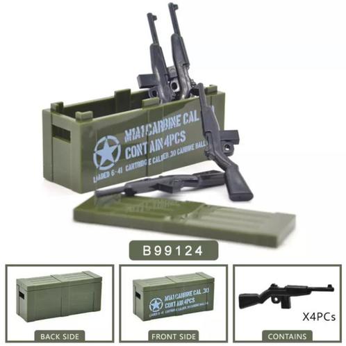 🎁 WW2 Bouwstenen - G27 - US wapenkist "Carbine Gun" 🎁, Kinderen en Baby's, Speelgoed | Bouwstenen, Nieuw, Overige merken, Ophalen of Verzenden