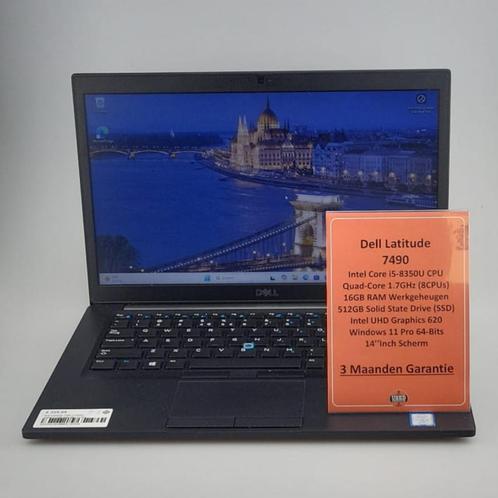 Dell Latitude 7490 i5-8350U 16GB/512GB SSD Win 11 Pro, Computers en Software, Windows Laptops, Zo goed als nieuw