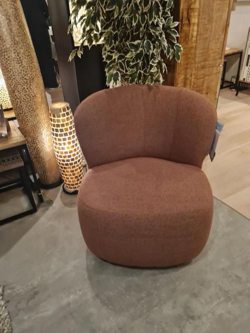 Fauteuil Donker Oud Roze | Showroommodel Houtmijn, Huis en Inrichting, Fauteuils, Nieuw, Metaal, Stof, Overige materialen, 75 tot 100 cm