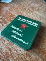Heineken blikje met 8 verschillende viltjes., Verzamelen, Biermerken, Ophalen of Verzenden, Zo goed als nieuw, Viltje(s), Heineken