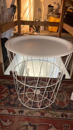 Draadstaal bijzet tafel, Minder dan 55 cm, Rond, Zo goed als nieuw, Ophalen