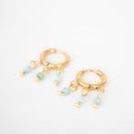 Oorbellen met larimar, Sieraden, Tassen en Uiterlijk, Overige materialen, Hangers, Blauw, Nieuw