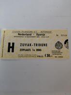 Voetbalkaartje Nederland- Spanje 1983, Ophalen of Verzenden, Overige binnenlandse clubs