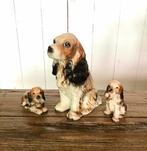 3x vintage Cocker Spaniël hond beeldje uit Japan, Ophalen of Verzenden