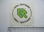 sticker Robey sportswear retro sponsor voetbal vintage, Verzamelen, Stickers, Verzenden