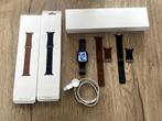 Apple Watch 6 44 mm Milanese Loop 6 + 2 Apple Leather Loop, Gebruikt, Apple Watch ⌚️, Zwart, IOS