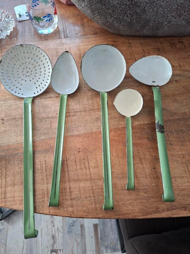 Vintage Emaille Keukengerei Set, Antiek en Kunst, Antiek | Emaille, Ophalen of Verzenden