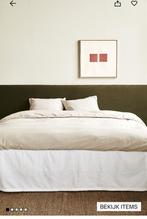 Bedrok H&M 180x200 van gewassen linnen, Huis en Inrichting, Gebruikt, Wit, Overige typen, Tweepersoons