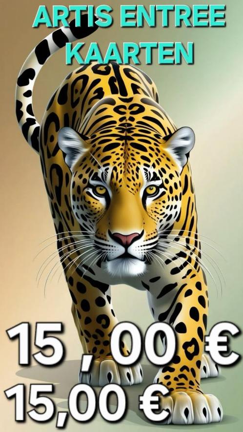 Artis  50 % korting.  NU 15 euro pp, Tickets en Kaartjes, Recreatie | Dierentuinen, Drie personen of meer, Ticket of Toegangskaart