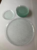 taartset - glas, Glas of Glazen, Gebruikt, Ophalen of Verzenden, Glas