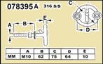 078396A Skioog RVS Ø 10 x Ø 75 mm. € 34,95., Ophalen of Verzenden, Nieuw, Overige typen