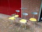 4 x KLAPSTOELEN + Opbergrek - 1965 - curiosa, Gebruikt, Overige kleuren, Ophalen of Verzenden, Vier