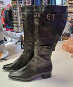 Helioform nieuwe zwart leren laarzen XL schacht mt 39 49705, Hoge laarzen, ., Zwart, Nieuw