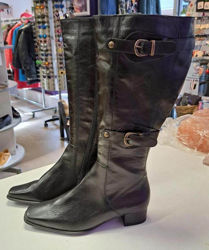 Helioform nieuwe zwart leren laarzen XL schacht mt 39 49705, Kleding | Dames, Schoenen, Nieuw, Hoge laarzen, Zwart, Ophalen of Verzenden