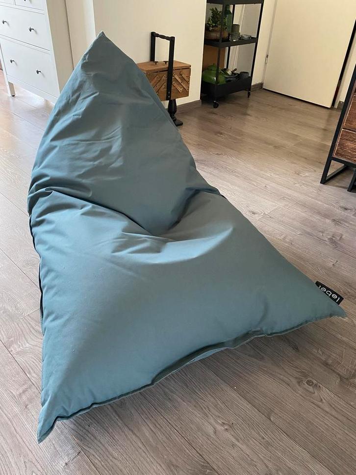 Grote Lebel zitzak, Huis en Inrichting, Zitzakken, Gebruikt, Zitzak, Grijs, Ophalen