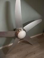 Moderne Plafondventilator met Licht, Ophalen of Verzenden, Gebruikt, Metaal, Minder dan 50 cm