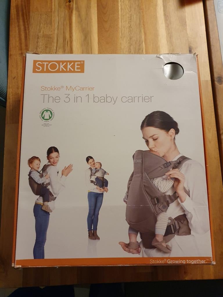 Stokke MyCarrier - The 3 in 1 baby carrier - bruin, Kinderen en Baby's, Babydragers en Draagdoeken, Overige merken, Gebruikt, Buik of Rug