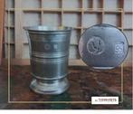 Antiek Engels tinnen beker gemerkt, 8,5 cm – 19de eeuw, Antiek en Kunst, Antiek | Tin, Ophalen of Verzenden