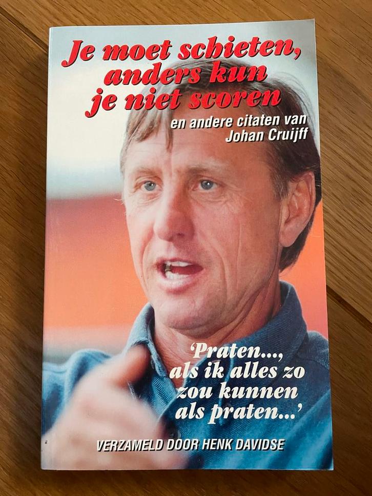 Je moet schieten - Johan Cruijff citaten, Boeken, Biografieën, Gelezen, Sport, Ophalen of Verzenden