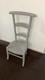 Bidstoeltje hout met riet, Huis en Inrichting, Stoelen, Ophalen, Gebruikt, Hout, Eén