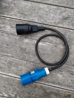 Verloopstekker 16 amp Cee norm camping stekker naar 220 volt, Ophalen of Verzenden, Gebruikt