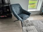 Blauwe Henders & Hazel draaistoel fauteuil 84x82x80cm(hxbxd), Huis en Inrichting, Fauteuils, Ophalen, 75 tot 100 cm, Zo goed als nieuw