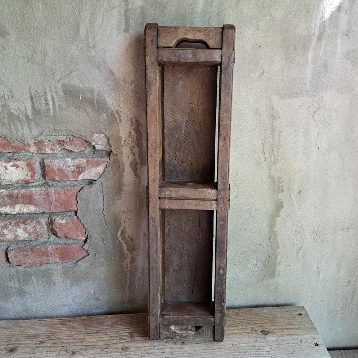 Oude brocante houten steenmal steen mal 64x16cm *Etage3*, Huis en Inrichting, Woonaccessoires | Overige, Gebruikt, Ophalen of Verzenden