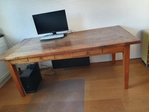 Grote eettafel van teakhout 100% teak teaktafel, Huis en Inrichting, Tafels | Eettafels, Gebruikt, 200 cm of meer, Vijf personen of meer