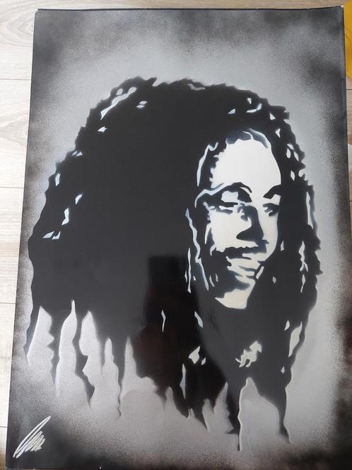Bob Marley Stencil Art Schilderij, Antiek en Kunst, Kunst | Overige Kunst, Ophalen of Verzenden