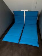 2 ligbed kussens 190 x 60 cm kleur: aqua blauw, Ophalen of Verzenden, Zo goed als nieuw