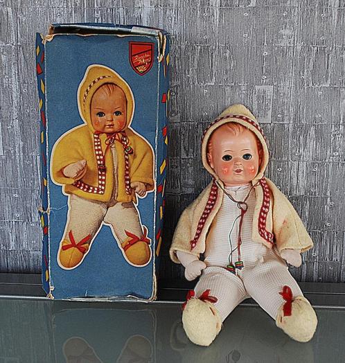 Celluloid Mechanische Pop DDR Roschi 1960's Originele doos, Antiek en Kunst, Curiosa en Brocante, Ophalen of Verzenden