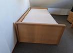 Beukenhouten Hülsta bed met verstelbare Auping spiraalbodem, Huis en Inrichting, Ophalen, Verstelbaar, 90 cm, Eenpersoons
