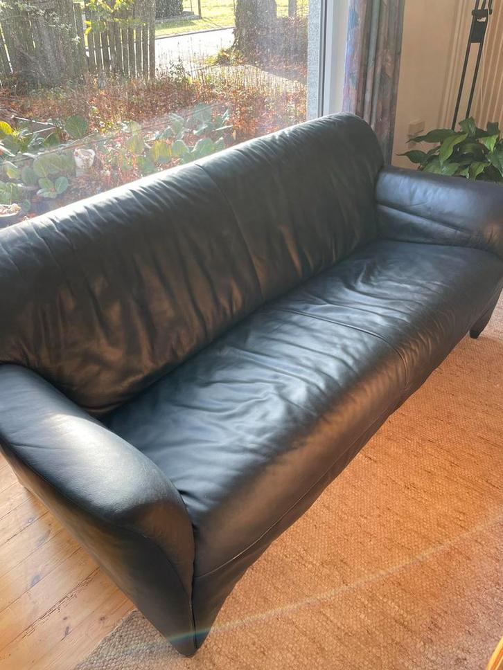 Stijlvolle JORI leren 3-zits bank, Huis en Inrichting, Banken | Bankstellen, Gebruikt, Rechte bank, Driepersoons, 150 tot 200 cm